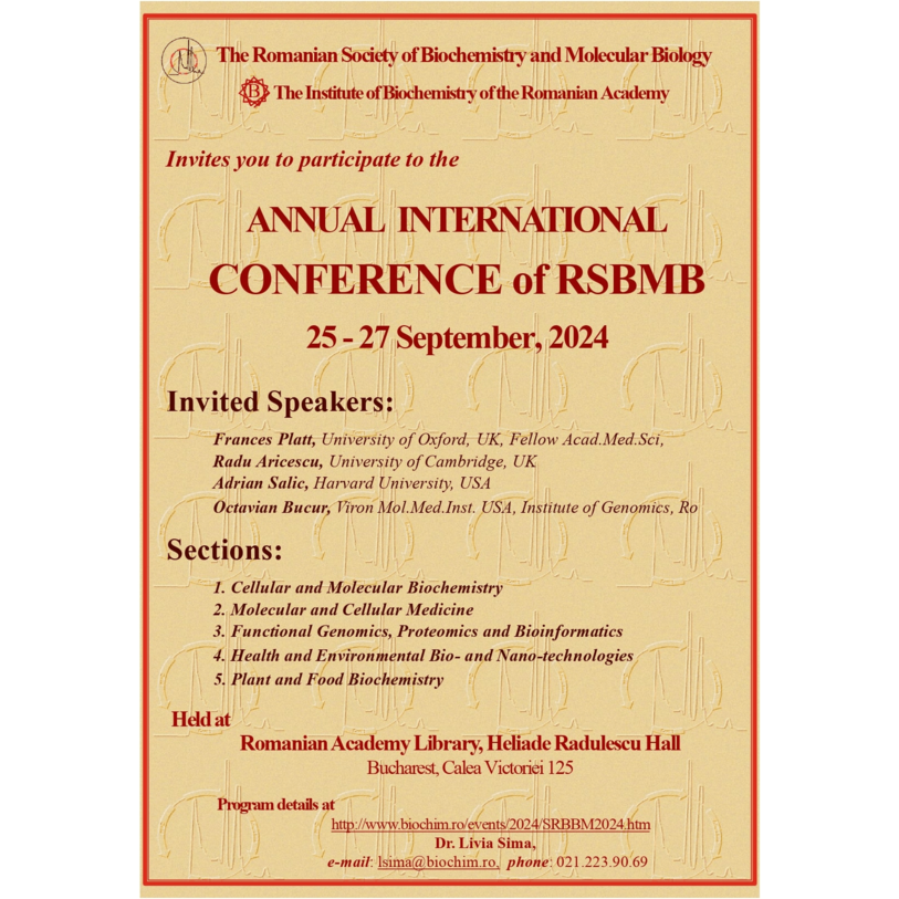 The Annual International Conference of the RSBMB