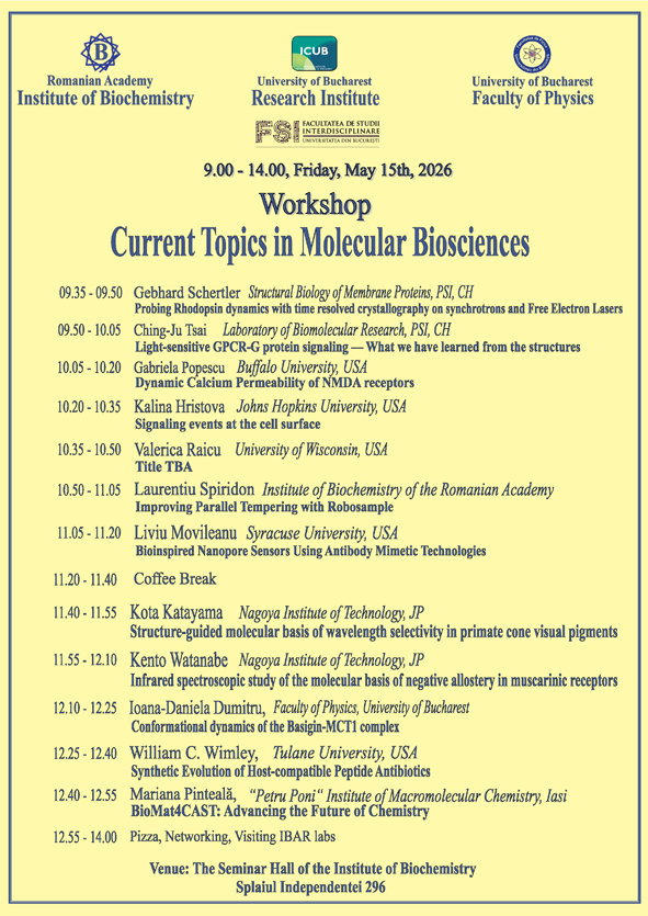 IBAR-ICUB Workshop "Current Topics in Molecular Biosciences"